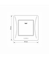 1-kanaals schakelaar met indicatielampje - 86x86mm, IP20, wit