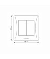 2-kanaals schakelaar - 86x86, IP20, wit