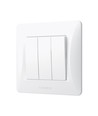 3-kanaals schakelaar - 86x86mm, IP20, wit