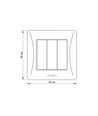 3-kanaals schakelaar - 86x86mm, IP20, wit