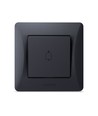 Deurbel schakelaar – 86x86mm, IP20, zwart