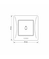 Deurbel schakelaar – 86x86mm, IP20, zwart