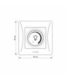 LED-draaidimmer voor Europese inbouwdoos - Max 200W, wit