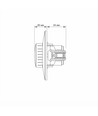 LED-draaidimmer voor Europese inbouwdoos - Max 200W, wit
