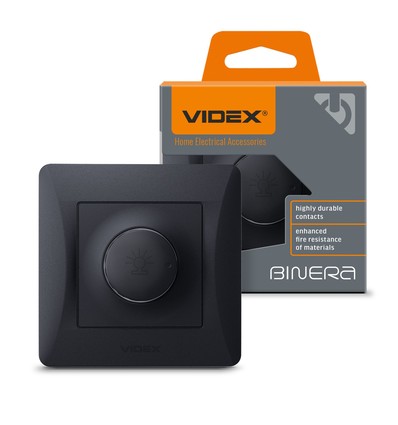 600W LED dimmer voor Europese inbouwdoos - 15-600W, Zwart