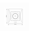 600W LED dimmer voor Europese inbouwdoos - 15-600W, wit