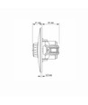 600W LED dimmer voor Europese inbouwdoos - 15-600W, wit