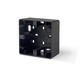 BINERA 1-module opbouwdoos voor stopcontact/schakelaar - 86x86x45 mm, IP20, zwart grafiet