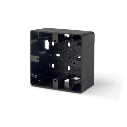 BINERA 1-module opbouwdoos voor stopcontact/schakelaar - 86x86x45 mm, IP20, zwart grafiet