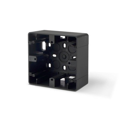 BINERA 1-module opbouwdoos voor stopcontact/schakelaar - 86x86x45 mm, IP20, zwart grafiet