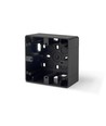 BINERA 1-module opbouwdoos voor stopcontact/schakelaar - 86x86x45 mm, IP20, zwart grafiet
