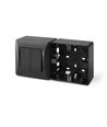 BINERA 1-module opbouwdoos voor stopcontact/schakelaar - 86x86x45 mm, IP20, zwart grafiet