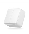 2-kanaals opbouwschakelaar - 68x68mm, IP20, wit