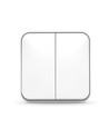2-kanaals opbouwschakelaar - 68x68mm, IP20, wit
