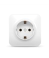 Schuko-wandcontactdoos - opbouw, enkel, IP20, wit