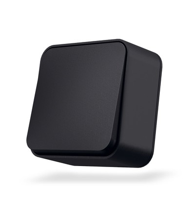 1-kanaals opbouwschakelaar - 68x68mm, IP20, zwart