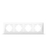 Binera 4-voudig horizontaal afdekraam - Wit, IP20, 299 x 86 mm, voor schakelaars en stopcontacten