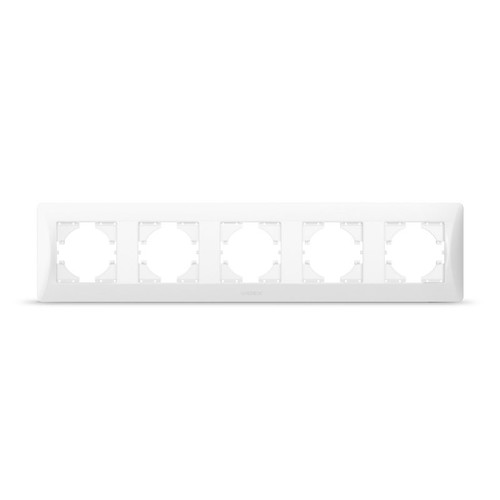 Binera 5-voudig horizontaal afdekraam - Wit, IP20 binnen, voor inbouw