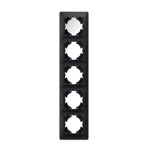 Binera 5-voudig verticaal afdekraam - Zwart grafiet, 86x370mm, kunststof