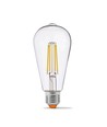 E27 6W dimbare LED filament lamp - ST64, 630lm, 4000K neutraal wit, 360 graden