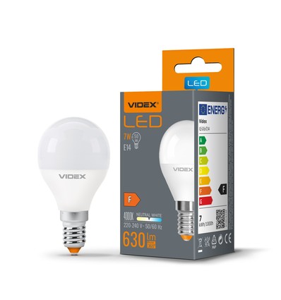 E14 7W LED kogellamp - G45, 4000K, 700lm, IP20 binnenshuis