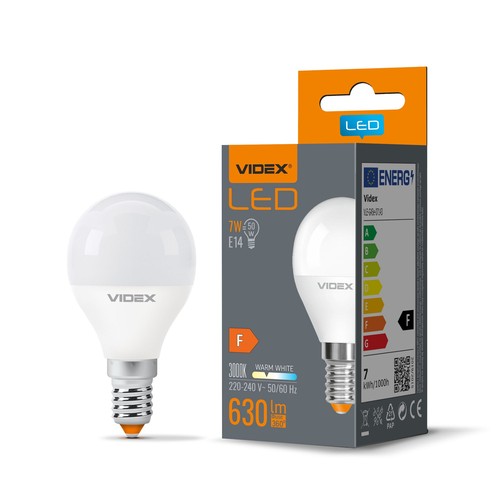 E14 7W LED kogellamp - G45, 700lm, 3000K, vervangt 50W