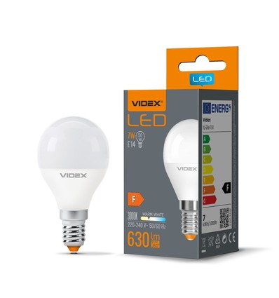 E14 7W LED kogellamp - G45, 700lm, 3000K, vervangt 50W