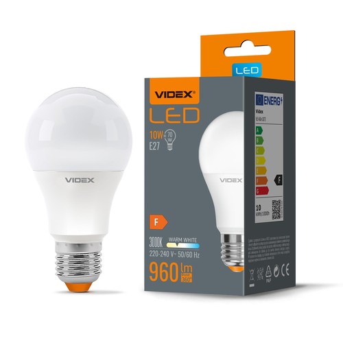 E27 10W LED lamp - A60, 960lm, 3000K, warm wit