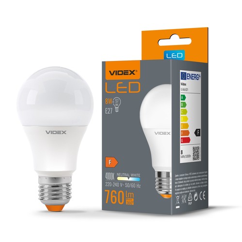 E27 8W LED-lamp - A60, RA90, 4000K