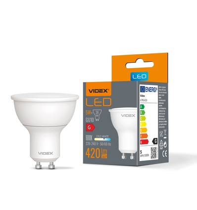 GU10 5W LED spot - MR16, 420lm, 120 graden, 6000K koud wit