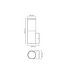 GU10 wandlamp voor gevel - Zwart, IP54 buiten, aluminium, zonder lichtbron
