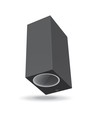 GU10 dubbele gevelwandlamp - IP54 buiten, grijs, up/down light, aluminium, zonder lichtbron