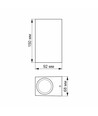 GU10 dubbele gevelwandlamp - IP54 buiten, grijs, up/down light, aluminium, zonder lichtbron