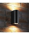 6W LED wandlamp voor gevel - IP54, 2700K, zwart, 15cm breed, incl. lichtbron