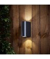 6W LED wandlamp voor gevel - IP54, 2700K, zwart, 15cm breed, incl. lichtbron