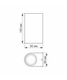 6W LED wandlamp voor gevel - IP54, 2700K, zwart, 15cm breed, incl. lichtbron