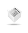 6W up/down wandlamp - IP54, 2700K, wit, up/down licht, incl. lichtbron