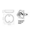18W Inga LED bulkhead plafond/wandlamp - IP65, 1440lm, 5000K, Ø22cm, witte rand, buiten/vochtige ruimtes