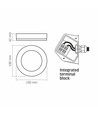 15W LED plafond/wandlamp Bulkhead - IP65, 5000K, 19x19cm, witte rand, IK07, buiten/vochtige ruimtes