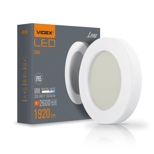 24W LED plafondlamp Bulkhead - IP65 waterdicht, 5000K, 120°, witte rand