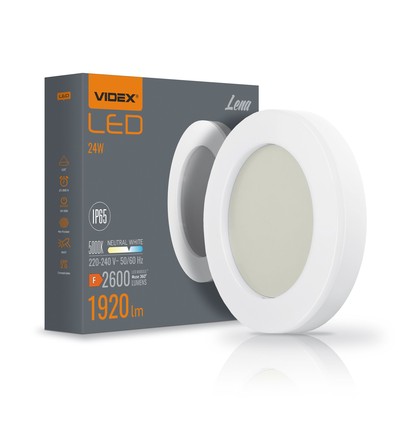 24W LED plafondlamp Bulkhead - IP65 waterdicht, 5000K, 120°, witte rand