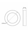 24W LED plafondlamp Bulkhead - IP65 waterdicht, 5000K, 120°, witte rand