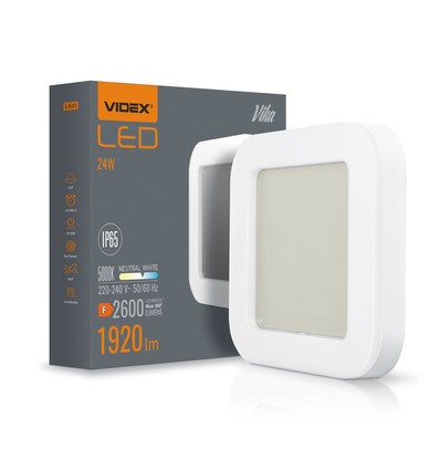 24W LED plafondlamp - IP65, 32x32cm, 5000K, bulkhead, buiten/vochtige ruimtes
