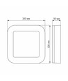 24W LED plafondlamp - IP65, 32x32cm, 5000K, bulkhead, buiten/vochtige ruimtes