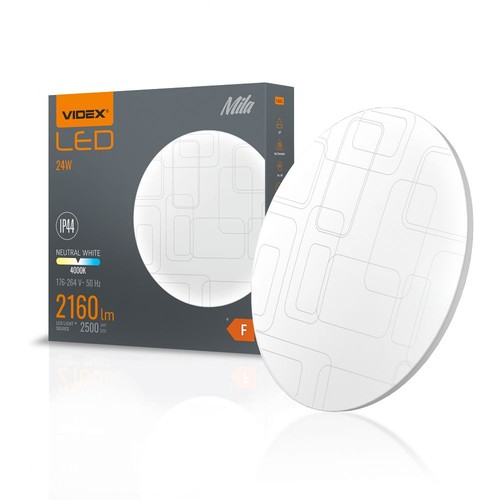 24W LED plafondlamp - Ø32,6cm, 4000K, IP44, flicker free, witte rand