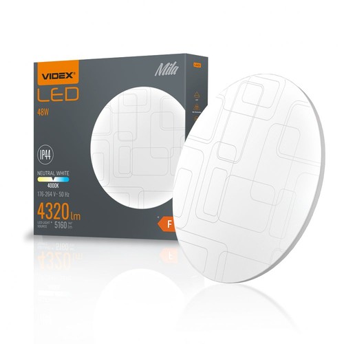 48W Mila LED plafondlamp - 4320lm, IP44, 4000K, 48x48cm, witte rand