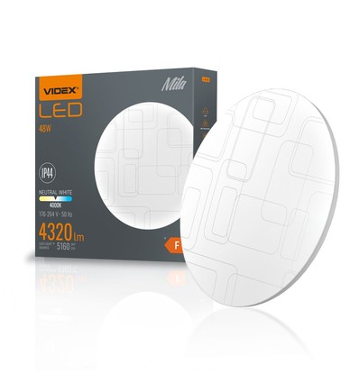 48W Mila LED plafondlamp - 4320lm, IP44, 4000K, 48x48cm, witte rand