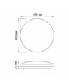 48W Mila LED plafondlamp - 4320lm, IP44, 4000K, 48x48cm, witte rand