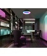 72W LED plafondlamp, dimbaar - RGB+CCT, zwart, 450x450mm, incl. afstandsbediening en geheugenfunctie