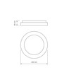72W LED plafondlamp, dimbaar - RGB+CCT, zwart, 450x450mm, incl. afstandsbediening en geheugenfunctie